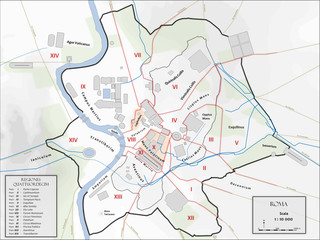 Carte de la ville de Rome antique