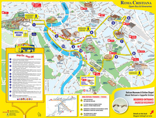 Carte de bus touristique et hop on hop off bus tour de Roma Cristiana