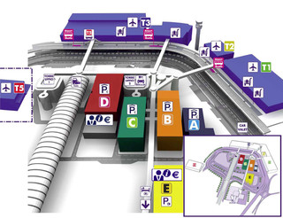 Carte du terminal et de l'aeroport Leonardo da Vinci Fiumicino (FCO)